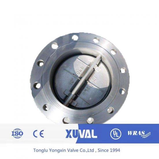 Flanged double disc check valve