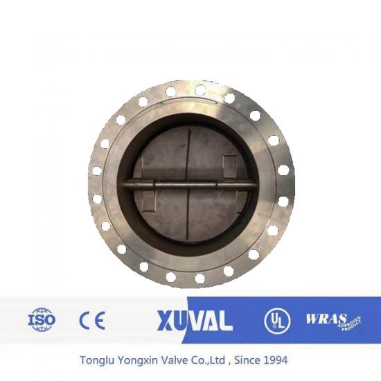 Flanged double disc check valve
