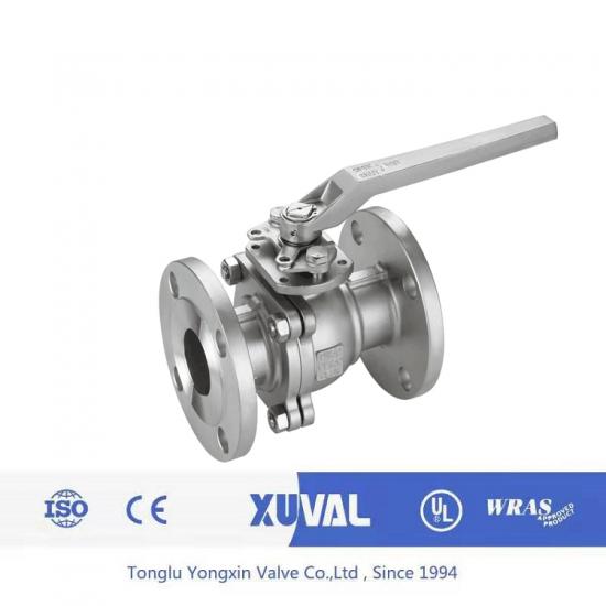 2 pieces ball valve flange end PN16 150lb 10K
