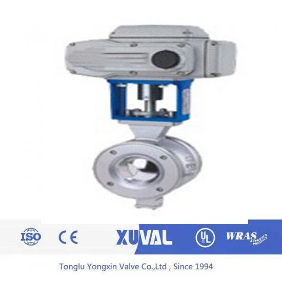 PN16 cast stainless steel regulating V-type ball valve