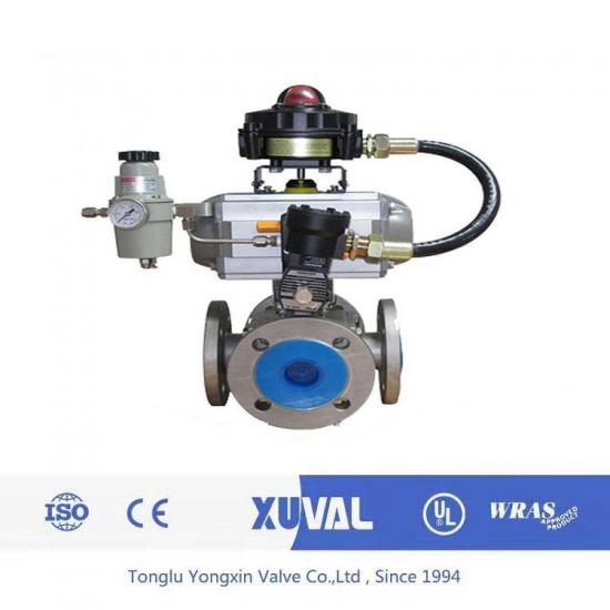 Electric four-way ball valve