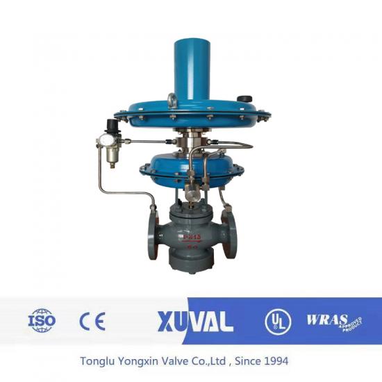 Self-operated pressure regulating valve with pilot